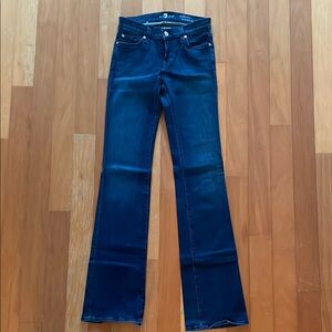 7 For All Mankind Blue The Skinny Bootcut Jeans 26 x 35 Long Inseam